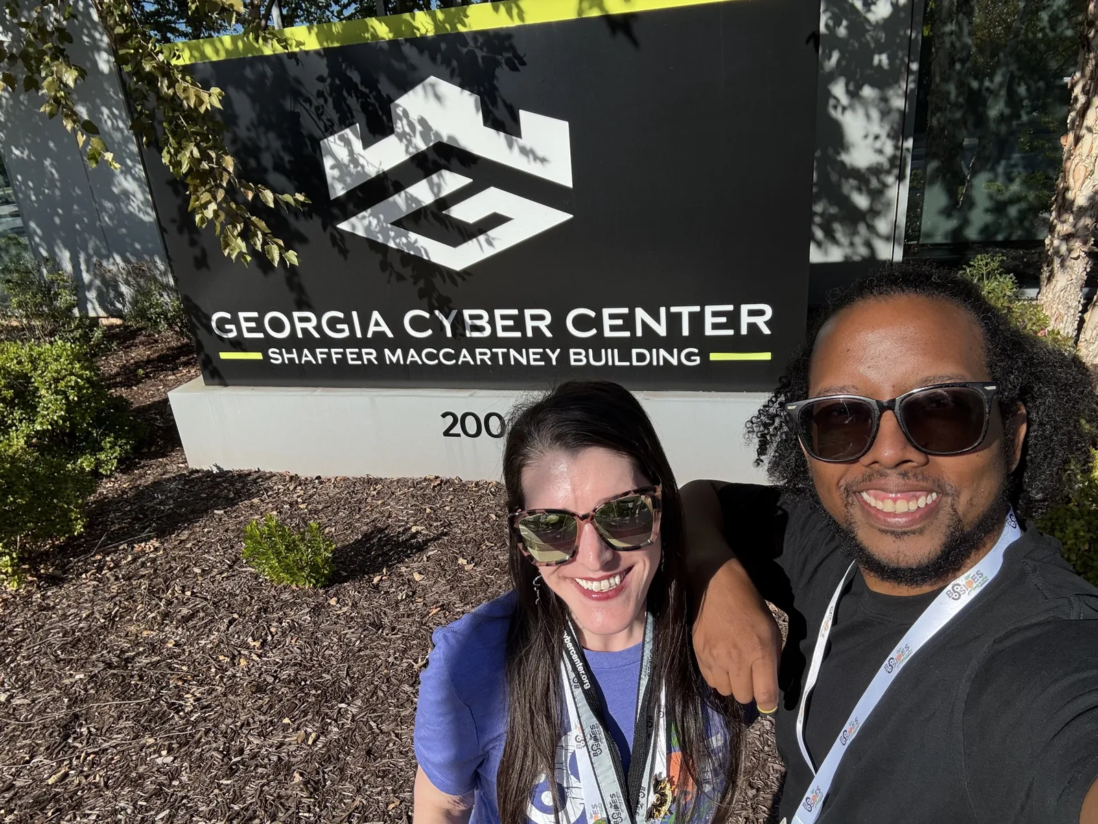Augusta chapter president Danielle and Dwight at the Georgia Cyber Center